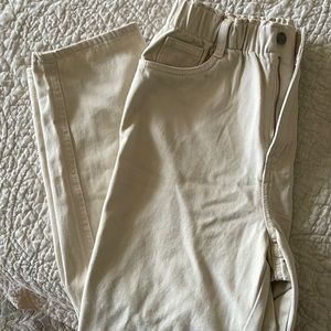 Hi rise never worn bege jeans